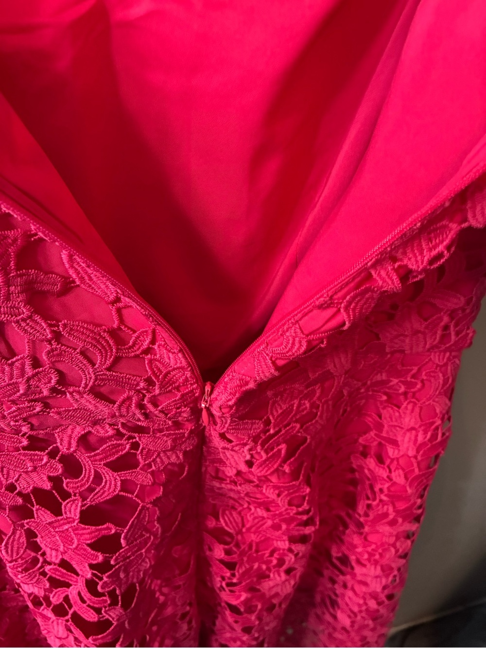 Eliza J Asymmetrical-Hem Lace Midi Dress - Picture 12 of 13